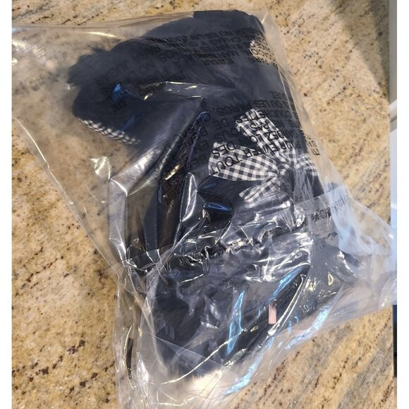 Mary Meyer Black Pipi Poodle 14" Plush Stuffed Animal w Gingham Paws & Bow - Picture 11 of 11